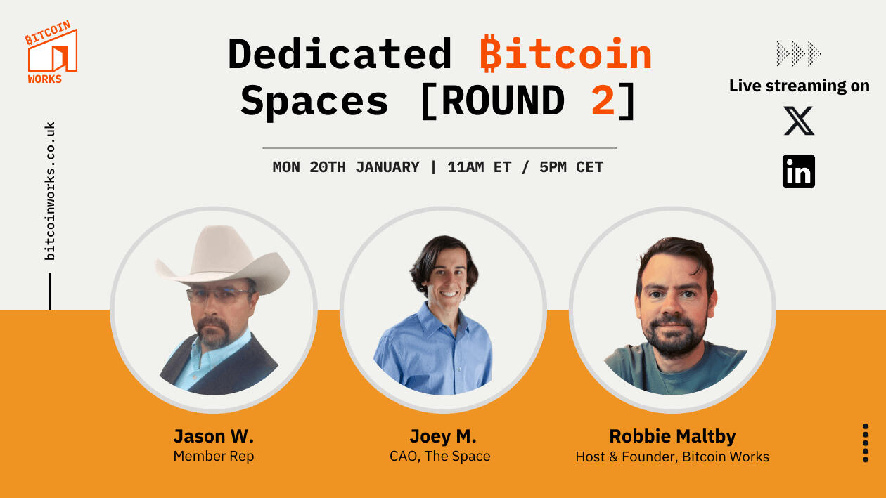 Dedicated Bitcoin Spaces [Round 2]